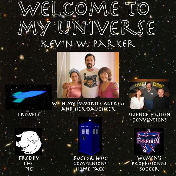 Welcome to my universe, by Kevin W. Parker, a fancy image map with the Hubble Ultra Deep Field as background and the same links as given in the navbar below, along with appropriate icons