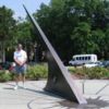 Me posing at the Morehead Planetarium sundial